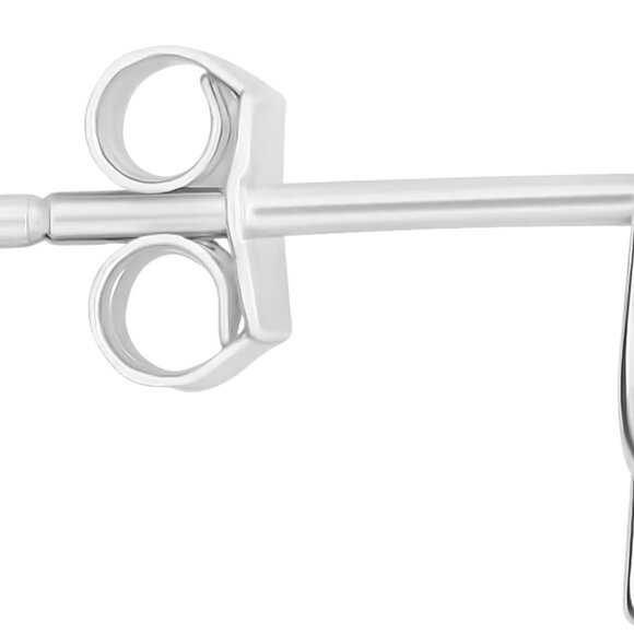 Sterling Silver or 14K Gold Over Silver Western Cactus and Horseshoe Stud Earrin - Picture 4 of 5